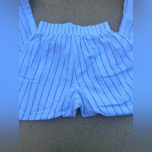 Sienna Sky White Pants with Black Stripes Bohemian Tie Front Size Medium - Picture 9 of 9